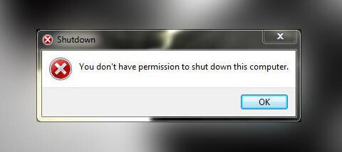 Windows 7 阻止用户关闭或重新启动计算机